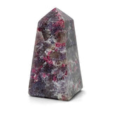 Lepidolite and Tourmaline Obelisk